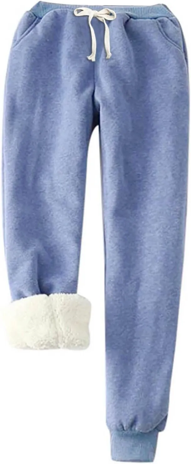 Men's Solid Baggy Cinch Bottom Sweatpants Casual Plus Size Cozy with Pockets Joggers Relaxed Fit Fleece Lined Soft