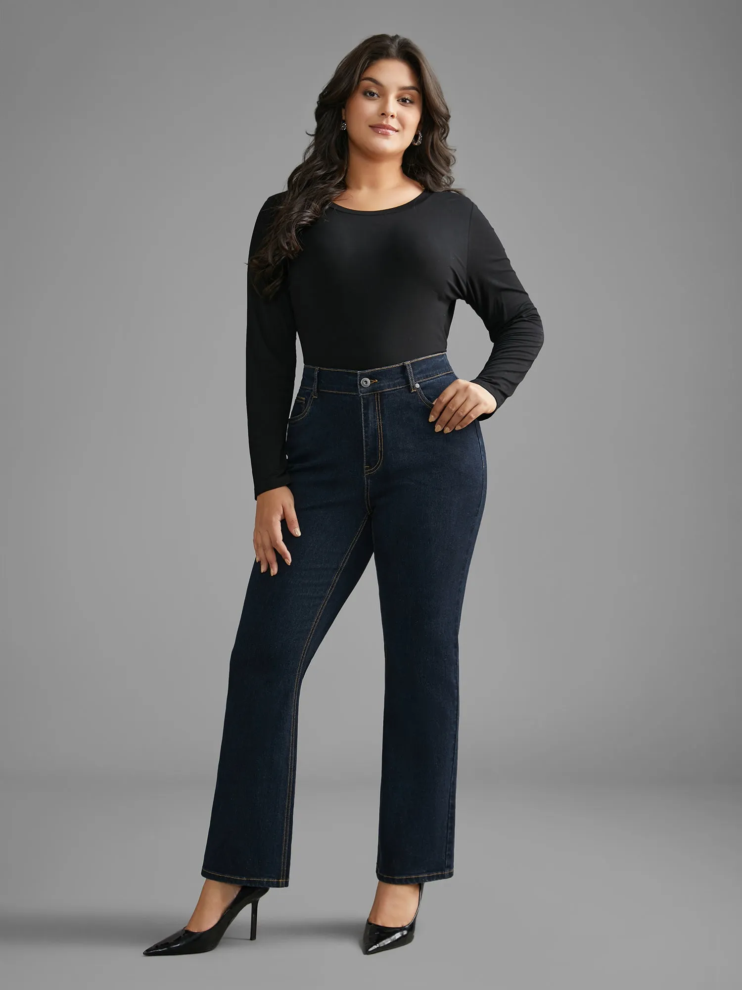 Mid Rise Stretchy Bootcut Jeans