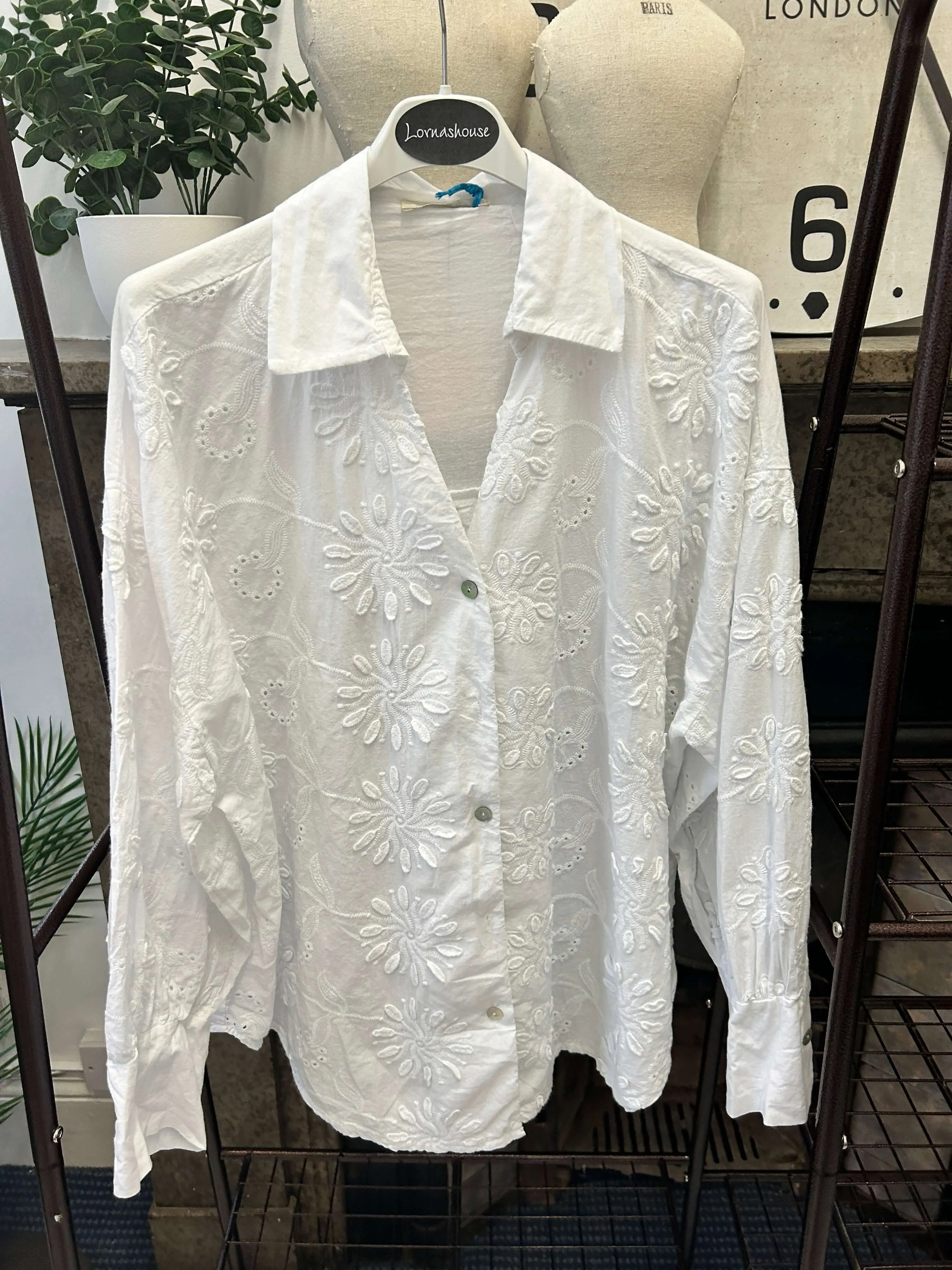 Patricia Embroidered Cotton Blouse