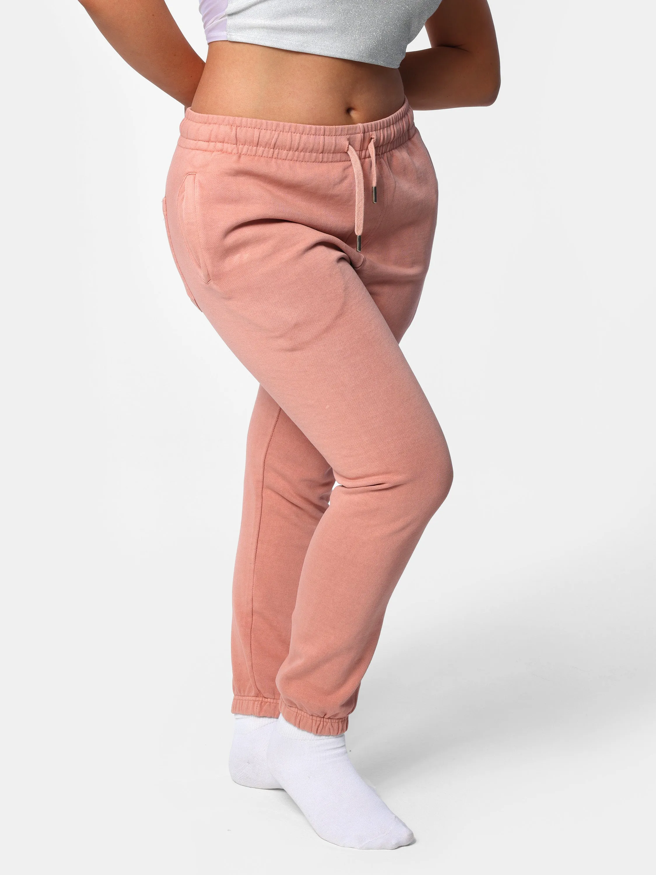 Pink Peach Bedazzled Joggers