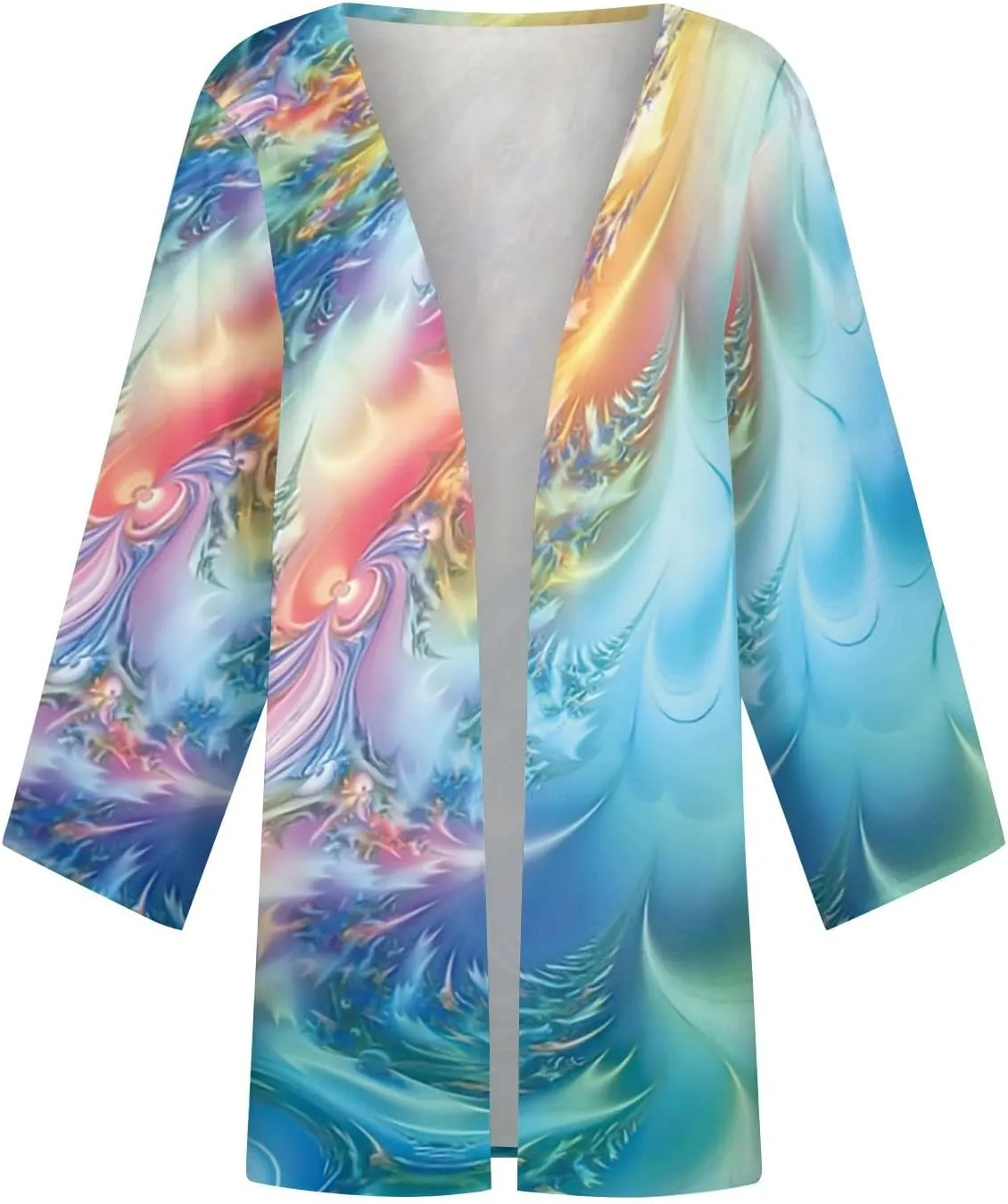 Plus Size Open Cardigan Women Linen Top Half Sleeve Quarter Length Sleeves Shirts Women Light Jackets for Women S-5XL