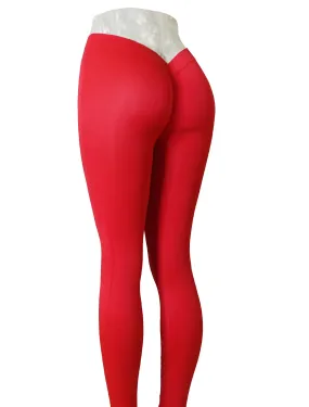 PoshSnob "V-BACK" Thin Skin Seamless Brazilian Scrunch Butt Intimate Backless Leggings Sizes M-L Yellow Blue Red Purple