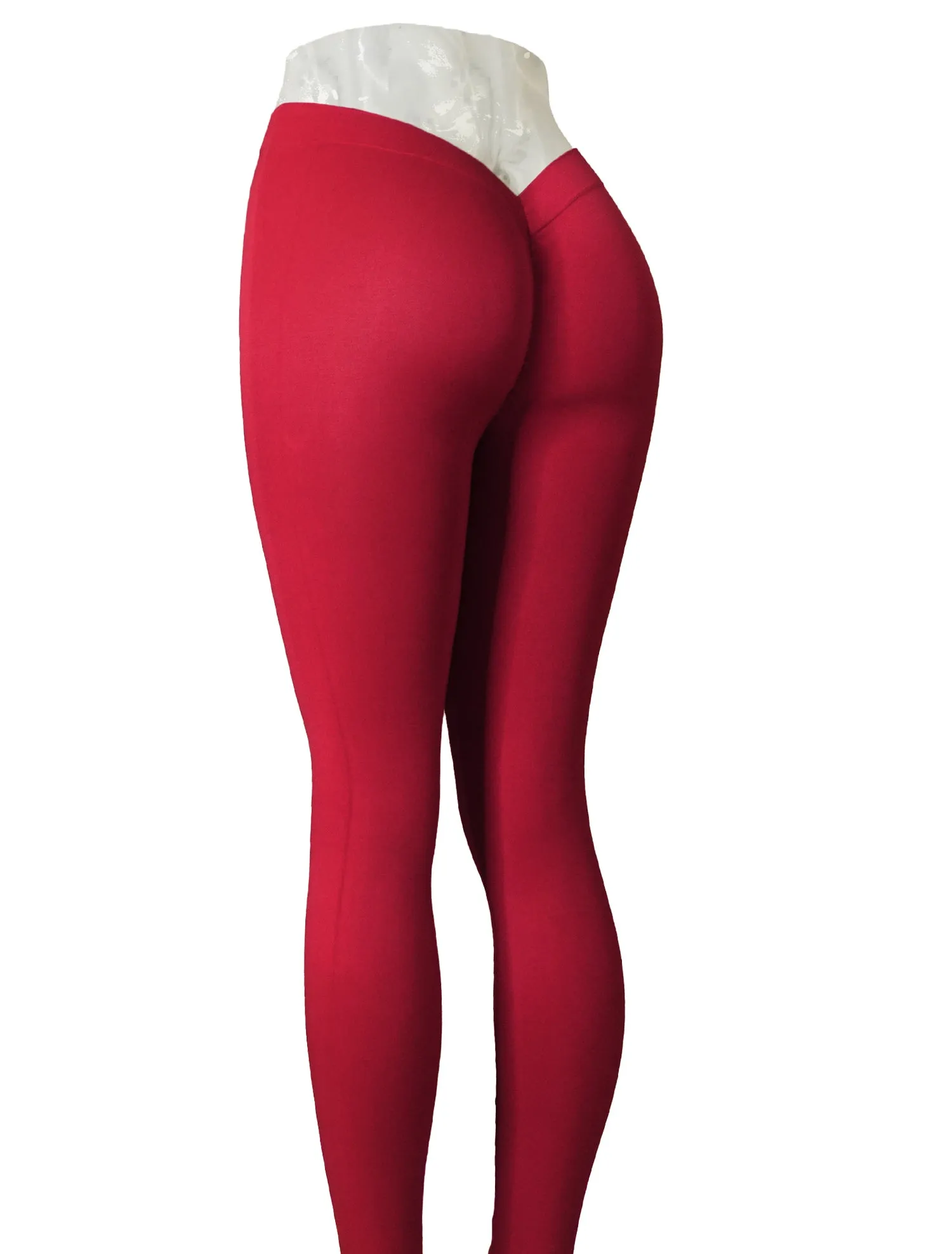 PoshSnob "V-BACK" Thin Skin Seamless Brazilian Scrunch Butt Intimate Backless Leggings Sizes M-L Yellow Blue Red Purple