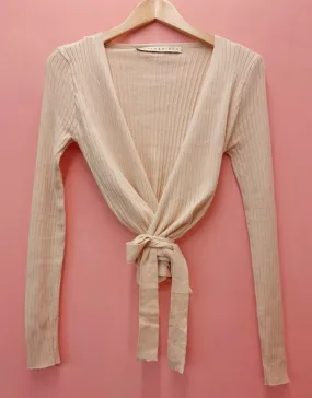 Ribbed wrap cardigan