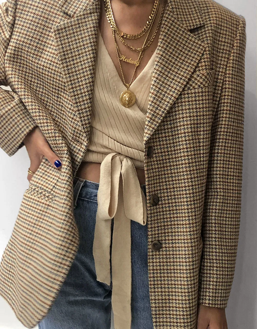 Ribbed wrap cardigan