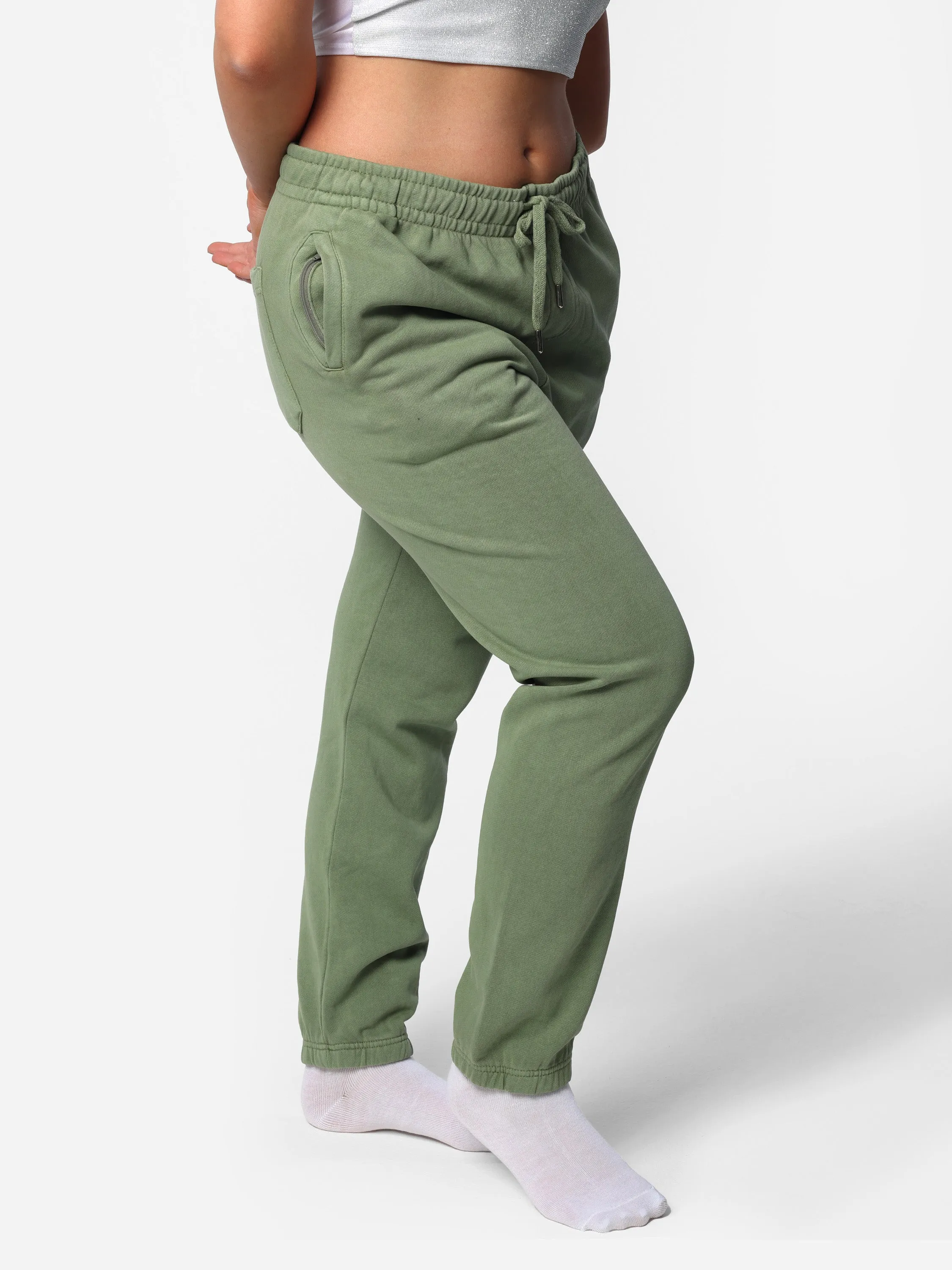 Sage Green Bedazzled Joggers