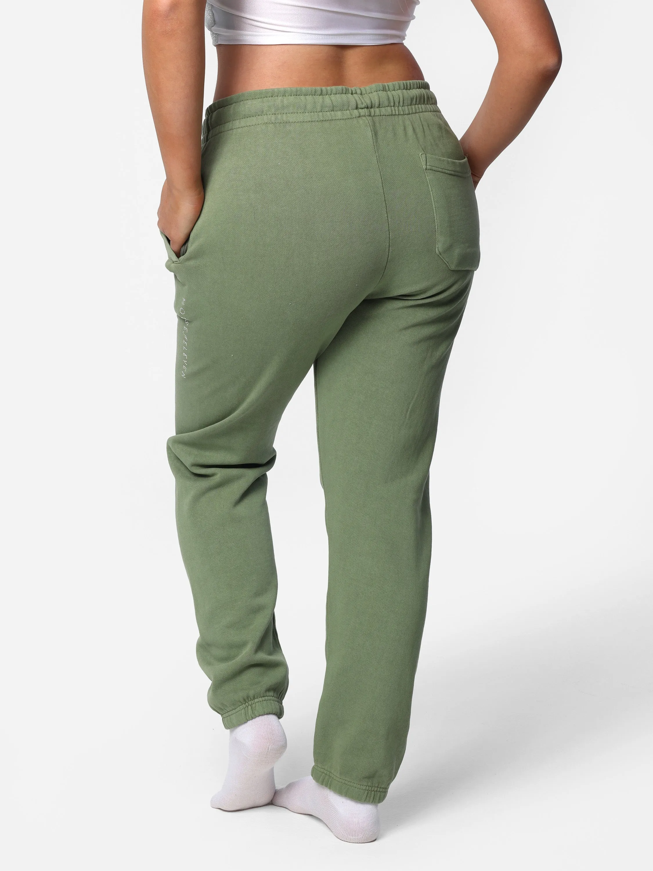 Sage Green Bedazzled Joggers