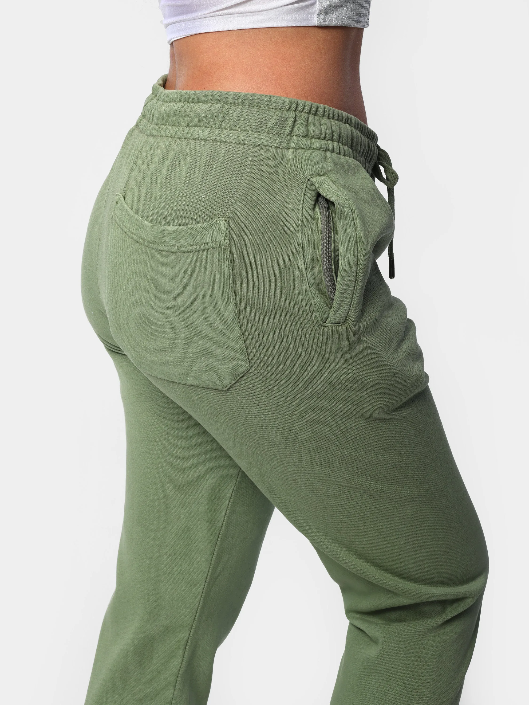 Sage Green Bedazzled Joggers