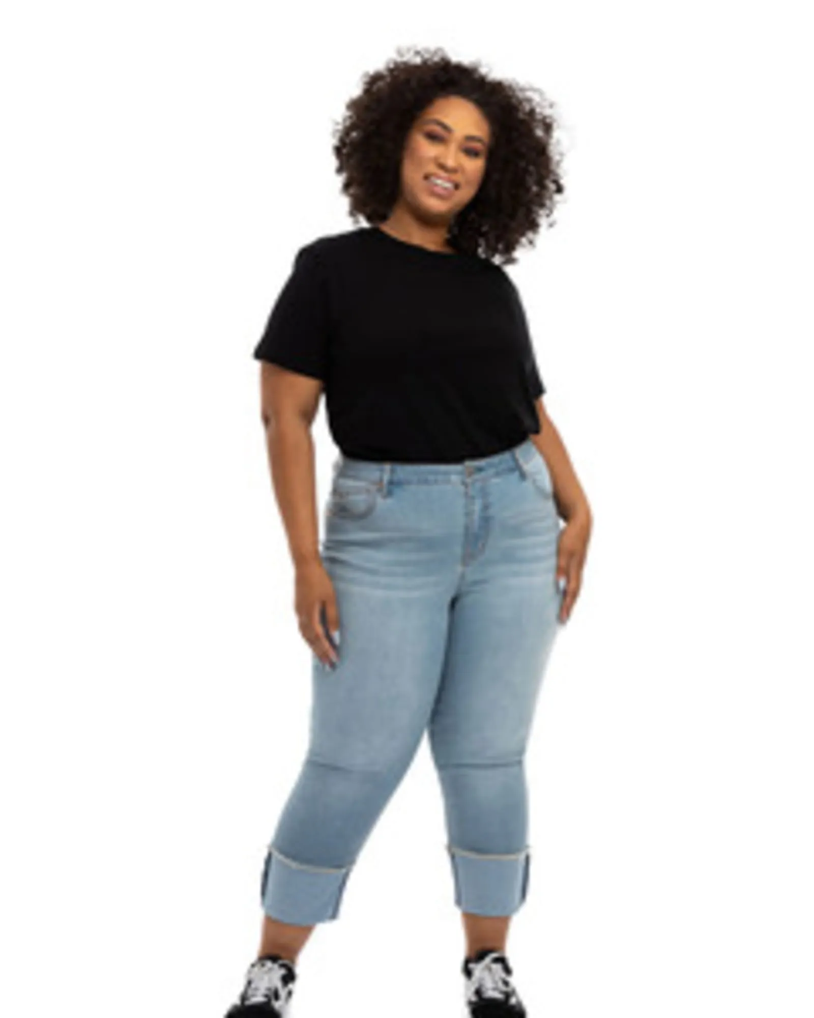 Sheila Mid Rise Crop Straight Jean | Caley