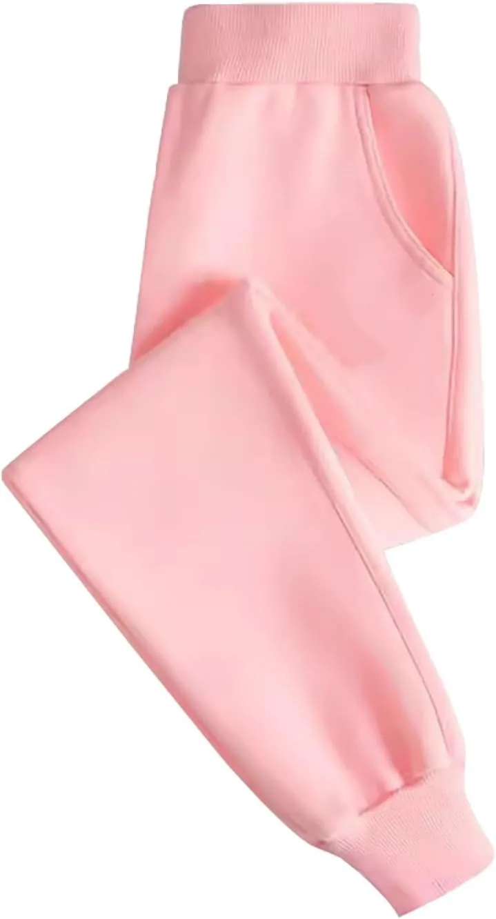 Sweatpants for Kids Boys Girls High Wasit 𝗗rawstring Solid Color Joggers Wide Leg Pants School Soft Athletic Trousers
