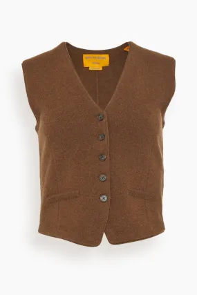 Tailored Vest in Chestnut