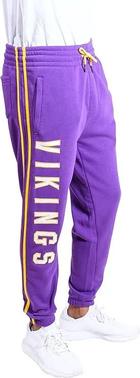 Ultra Game NFL Official Adults Active Super Soft Fleece Game Day Jogger Sweatpants - Unisex, Minnesota Vikings, Team Color|Minnesota Vikings