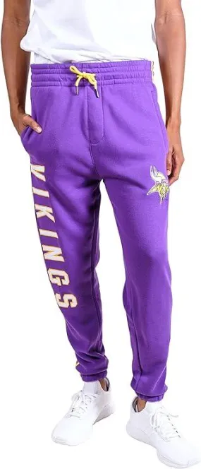 Ultra Game NFL Official Adults Active Super Soft Fleece Game Day Jogger Sweatpants - Unisex, Minnesota Vikings, Team Color|Minnesota Vikings