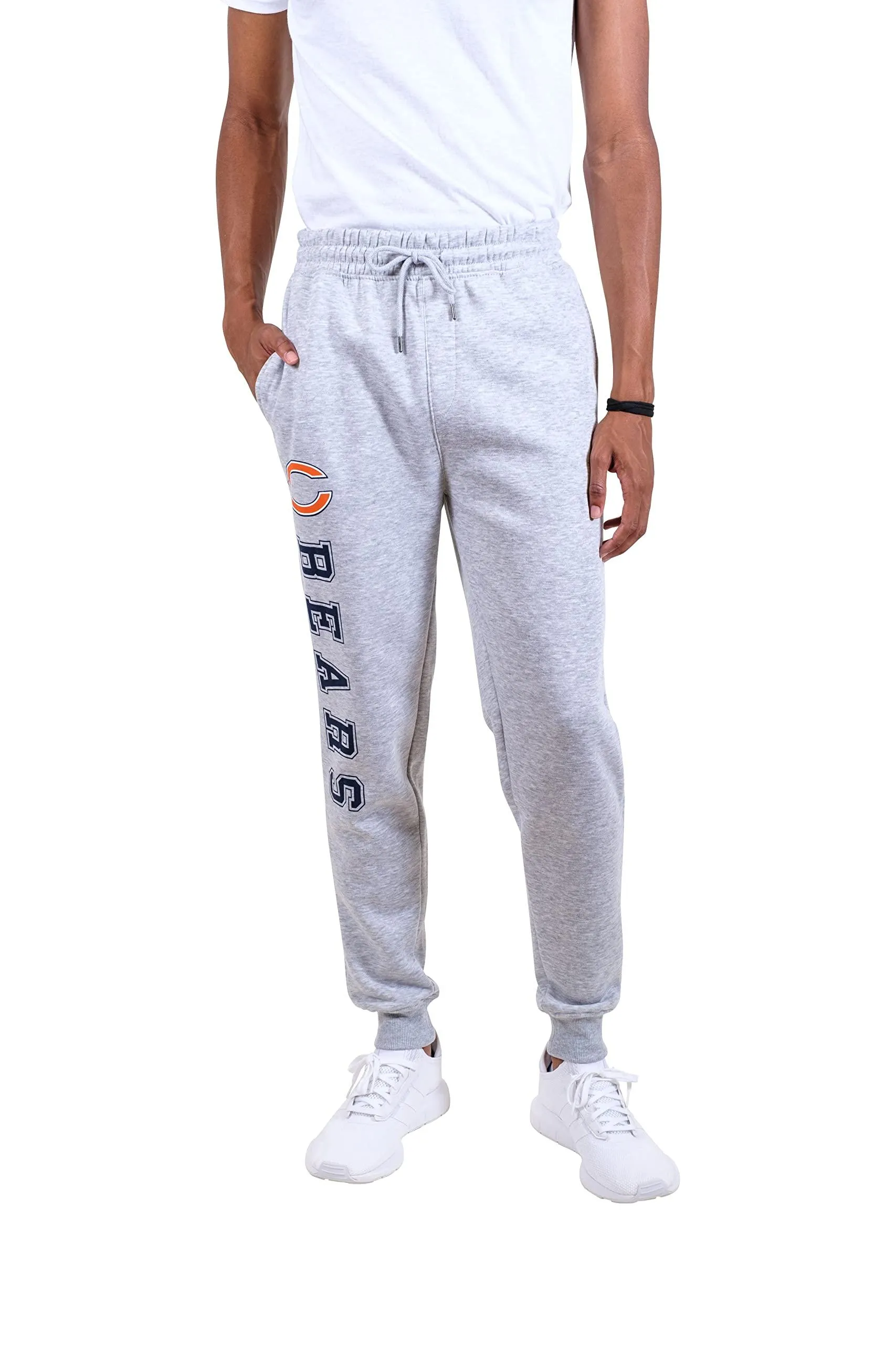 Ultra Game NFL Official Adults Super Soft Game Day Jogger Sweatpants - Unisex, Chicago Bears, Heather Gray|Chicago Bears