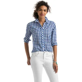 Vineyard Vines Blyden Gingham Relaxed Buttondown Royal Ocean
