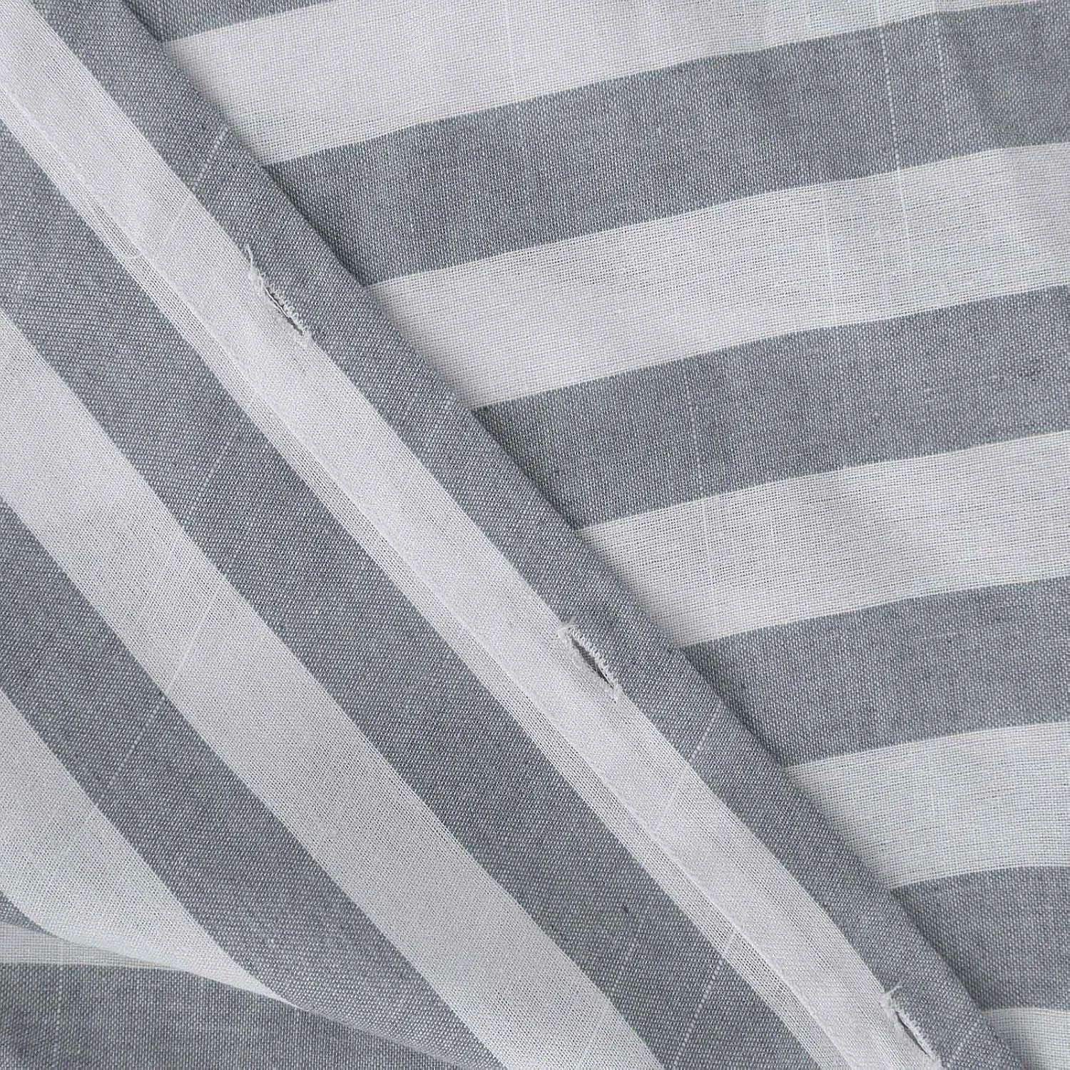 Women Button Down Striped Shirts Cotton Linen Summer Blouse Collared Short Sleeve Comfy Tops Work Office Wear Clothing