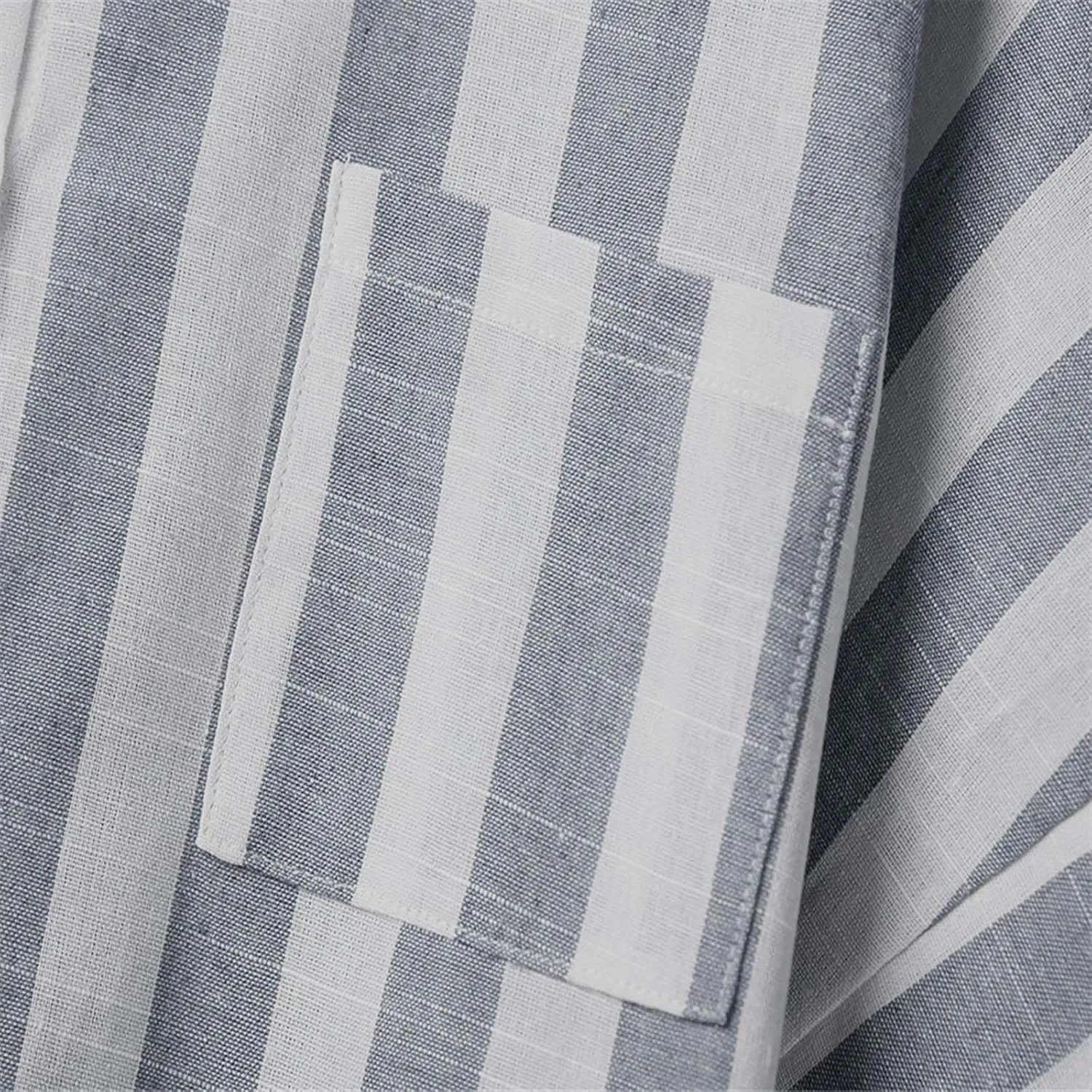 Women Button Down Striped Shirts Cotton Linen Summer Blouse Collared Short Sleeve Comfy Tops Work Office Wear Clothing
