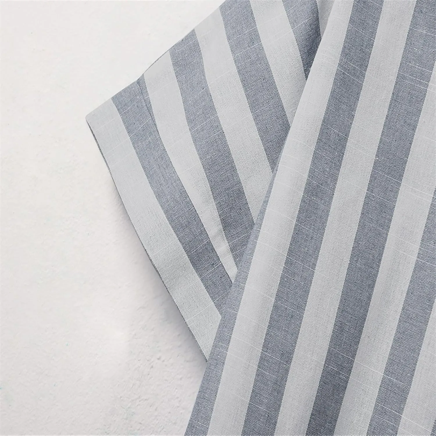 Women Button Down Striped Shirts Cotton Linen Summer Blouse Collared Short Sleeve Comfy Tops Work Office Wear Clothing