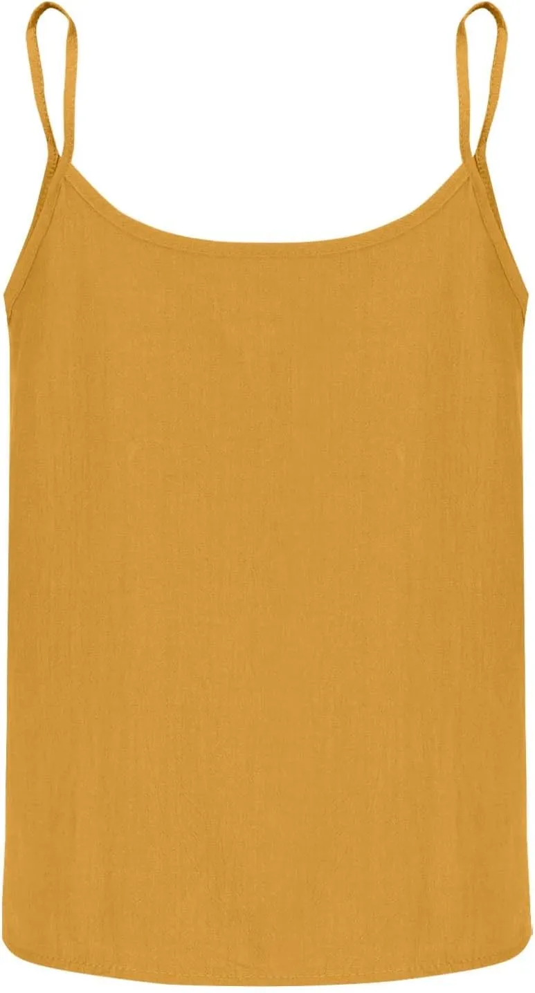 Women's Cotton Linen Camisole Tops Fashion Beach Sexy Tops Summer Button Down Tank Top Solid Vacation Comfy Clothes