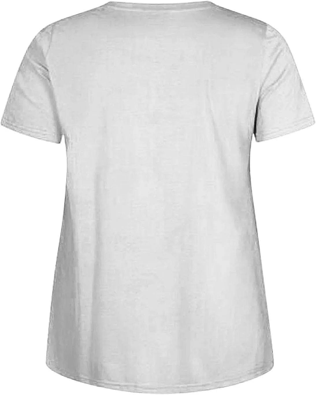 Women's Plus Size Summer Tops Round Neck Short Sleeve Tee Shirt Trendy Casual Loose Comfy Solid Color Basic Shirts