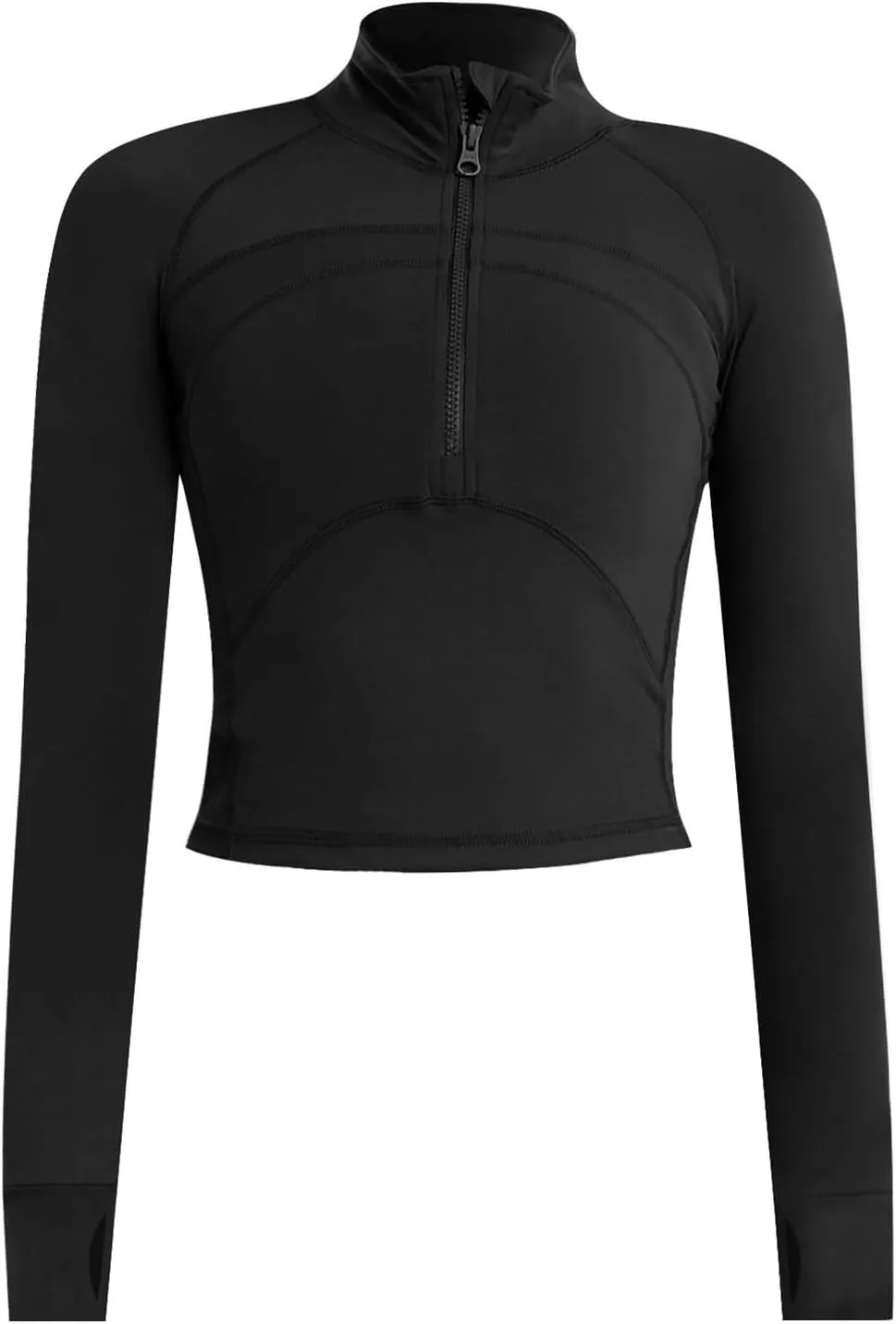 Women's Workout Jacket Lightweight Zip Up Yoga Jacket Cropped Athletic Slim Fit Tops Comfy Quick Dry Hiking Tops