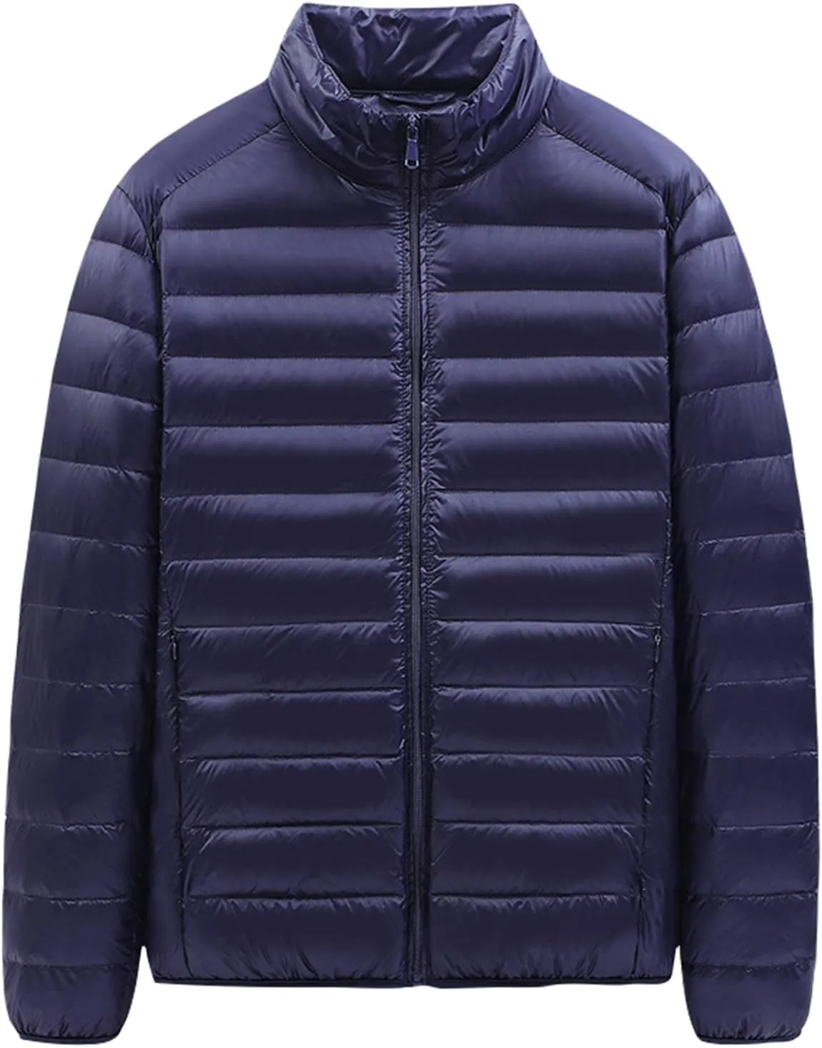 Ymosrh Mens Jackets Down Cotton Jacket Light and Thin Stand Collar Loose Large Casual Jacket