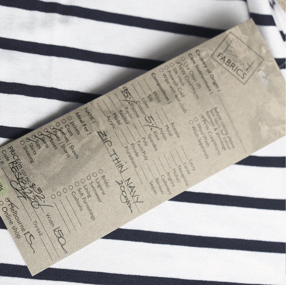 Zip Thin Navy Jersey